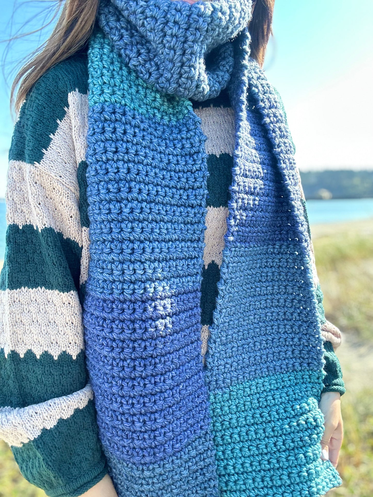 Color of Winter Scarf- Ocean Nights