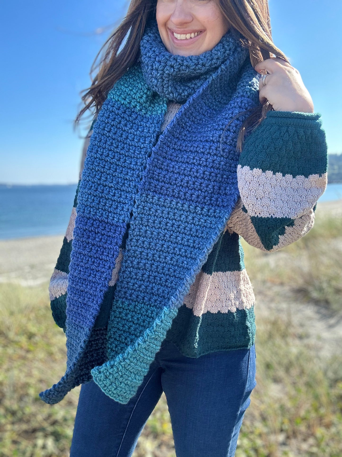 Color of Winter Scarf- Ocean Nights