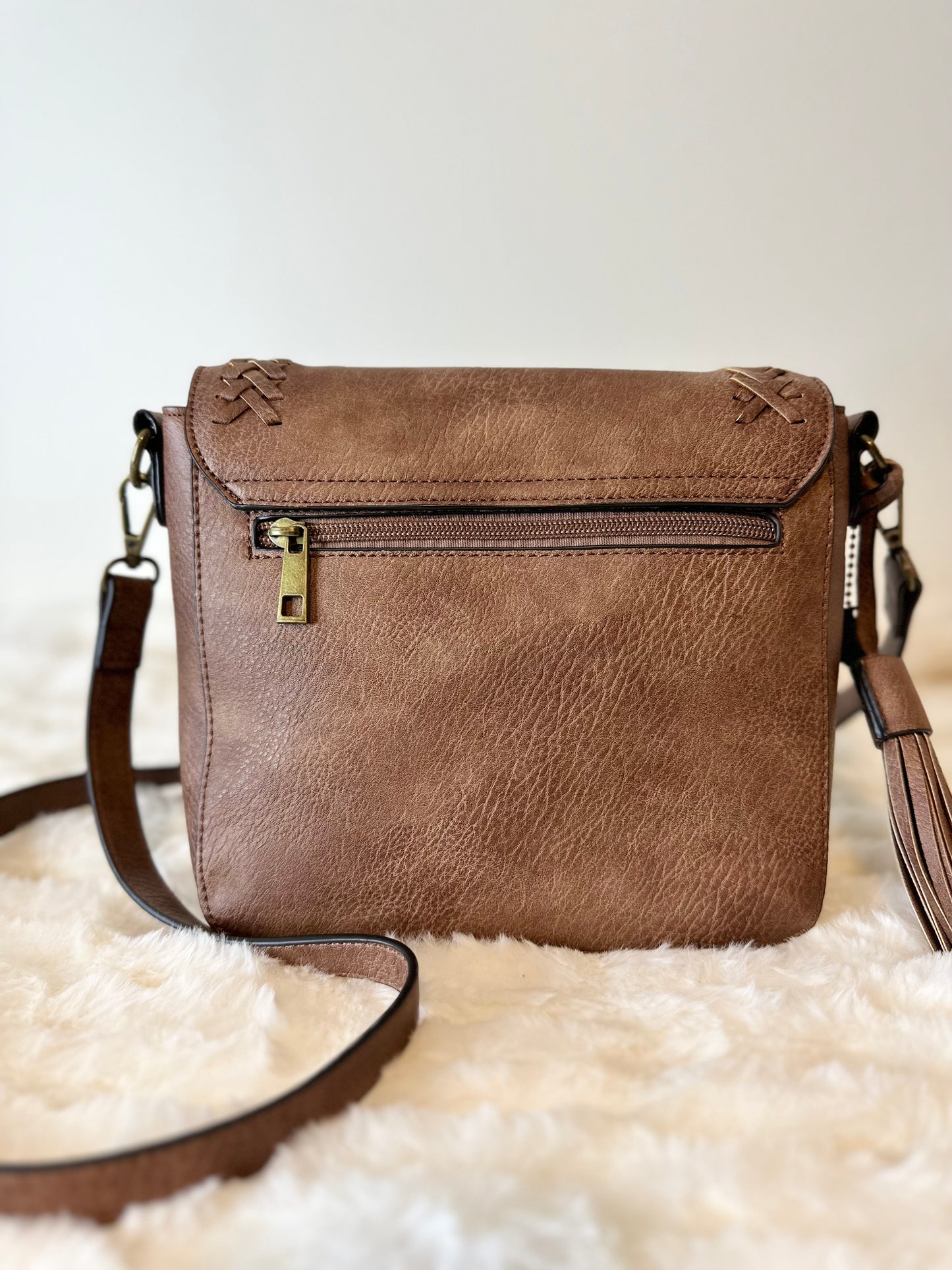 Roslyn Crossbody Bag- Brown