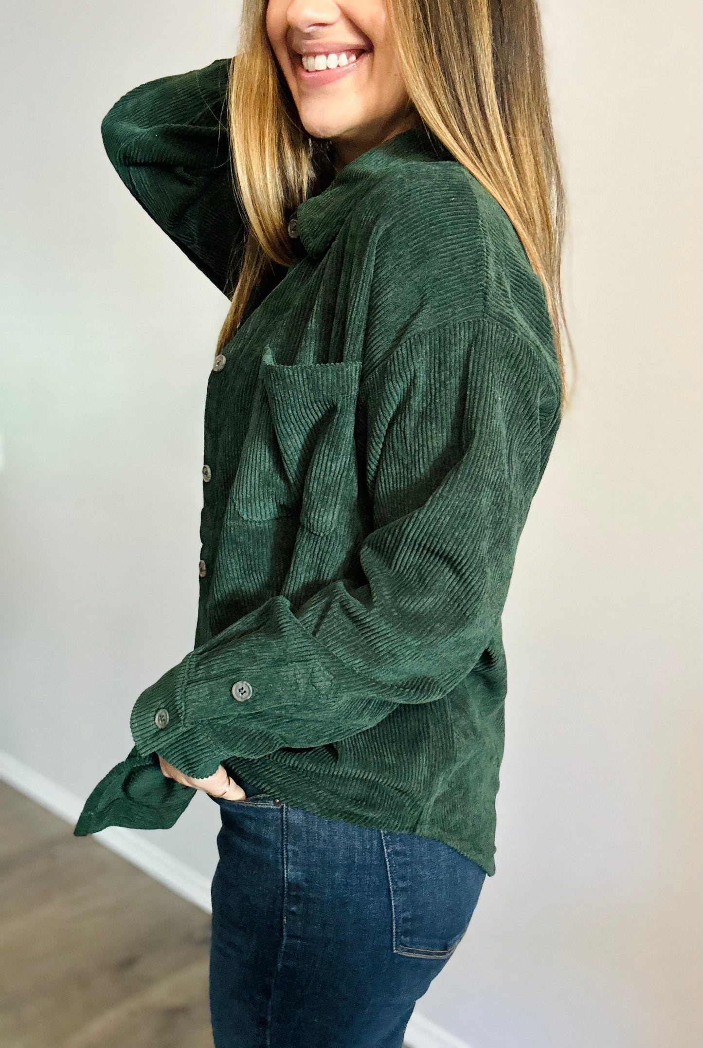 Vivian Corduroy Button Up Shacket