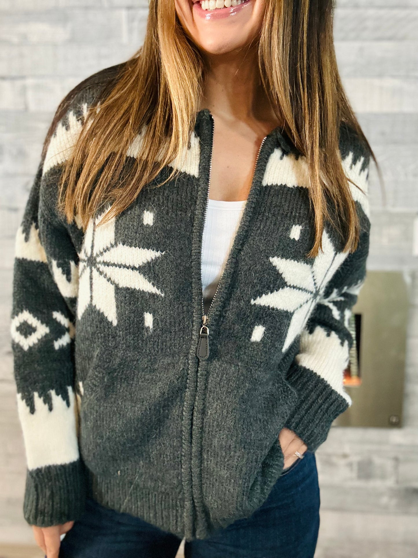 Merry and Bright Snowflake Sweater