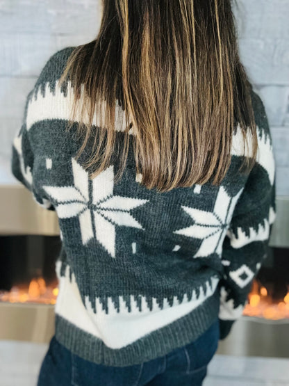 Merry and Bright Snowflake Sweater