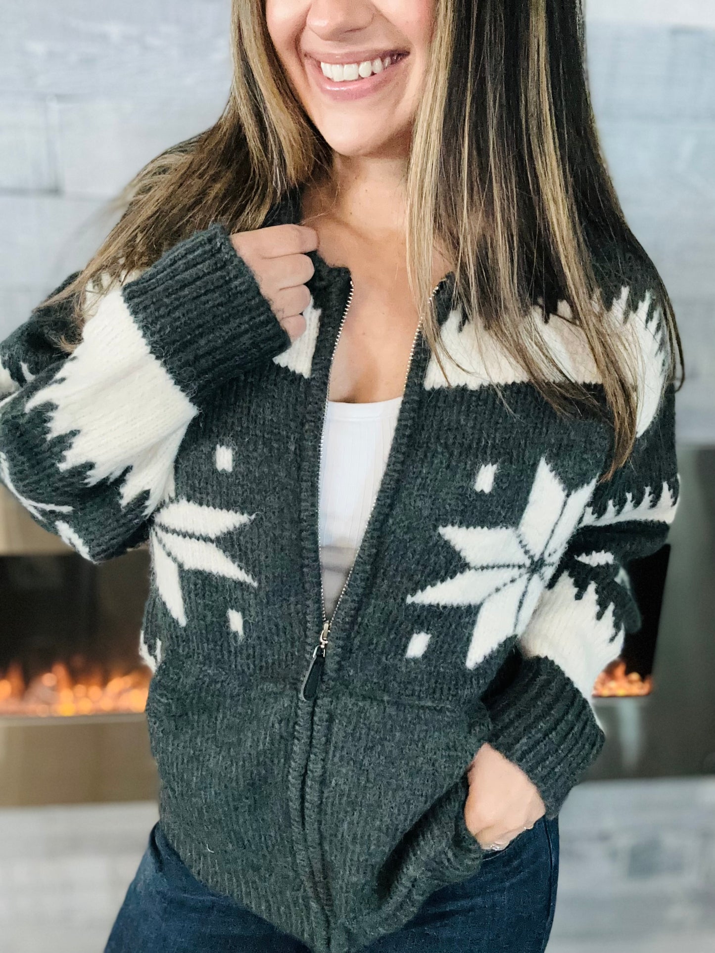 Merry and Bright Snowflake Sweater