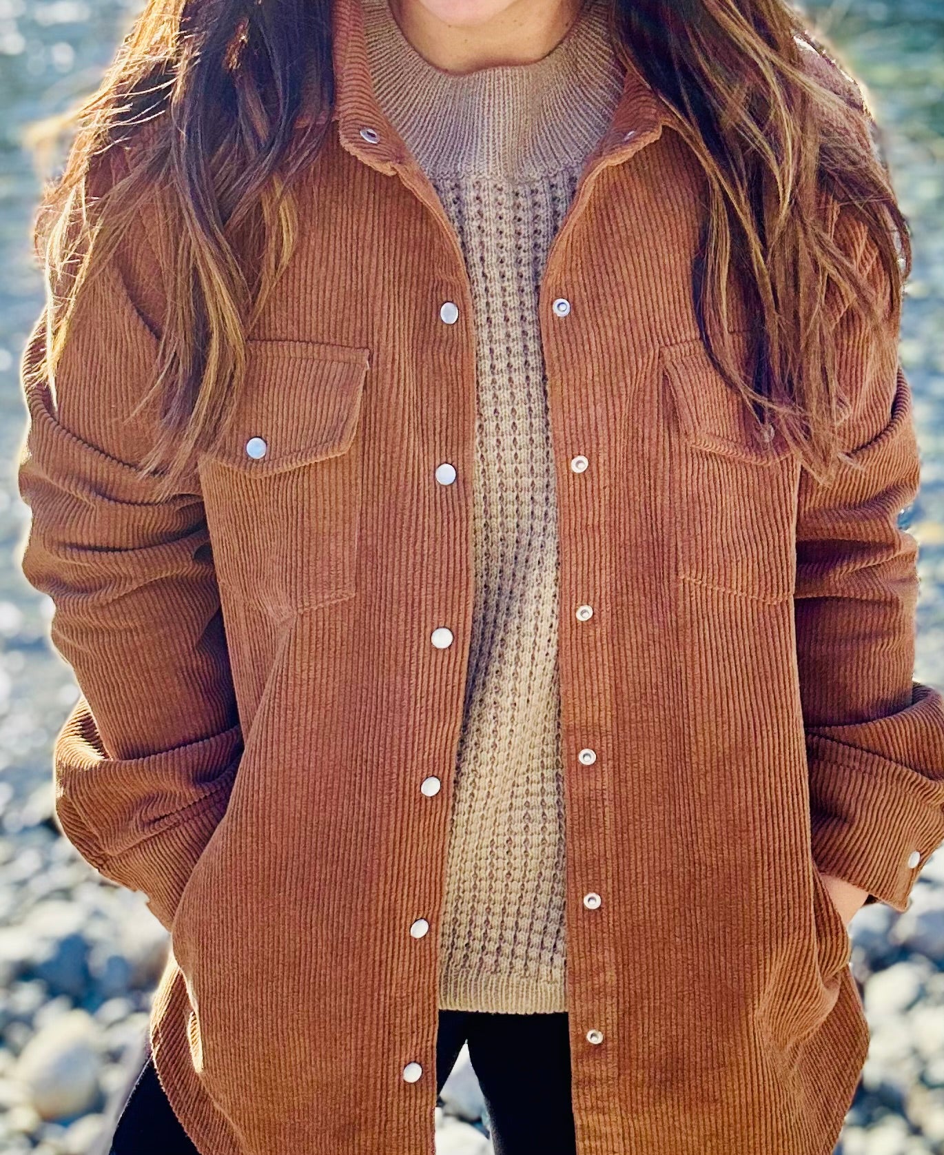 Veronica Corduroy Button Up Shacket