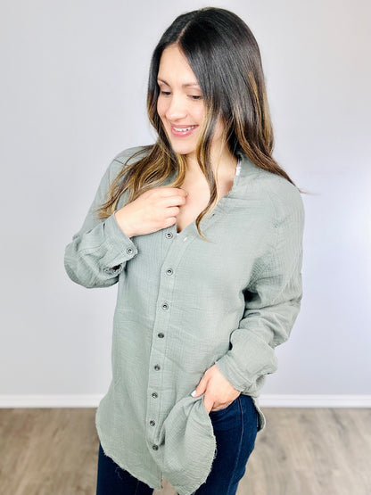 Natalie Button Down Tunic Shirt