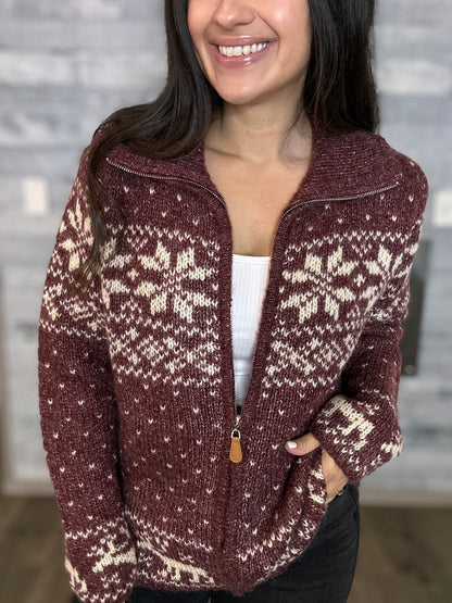 Nordic Zip Up Cardigan