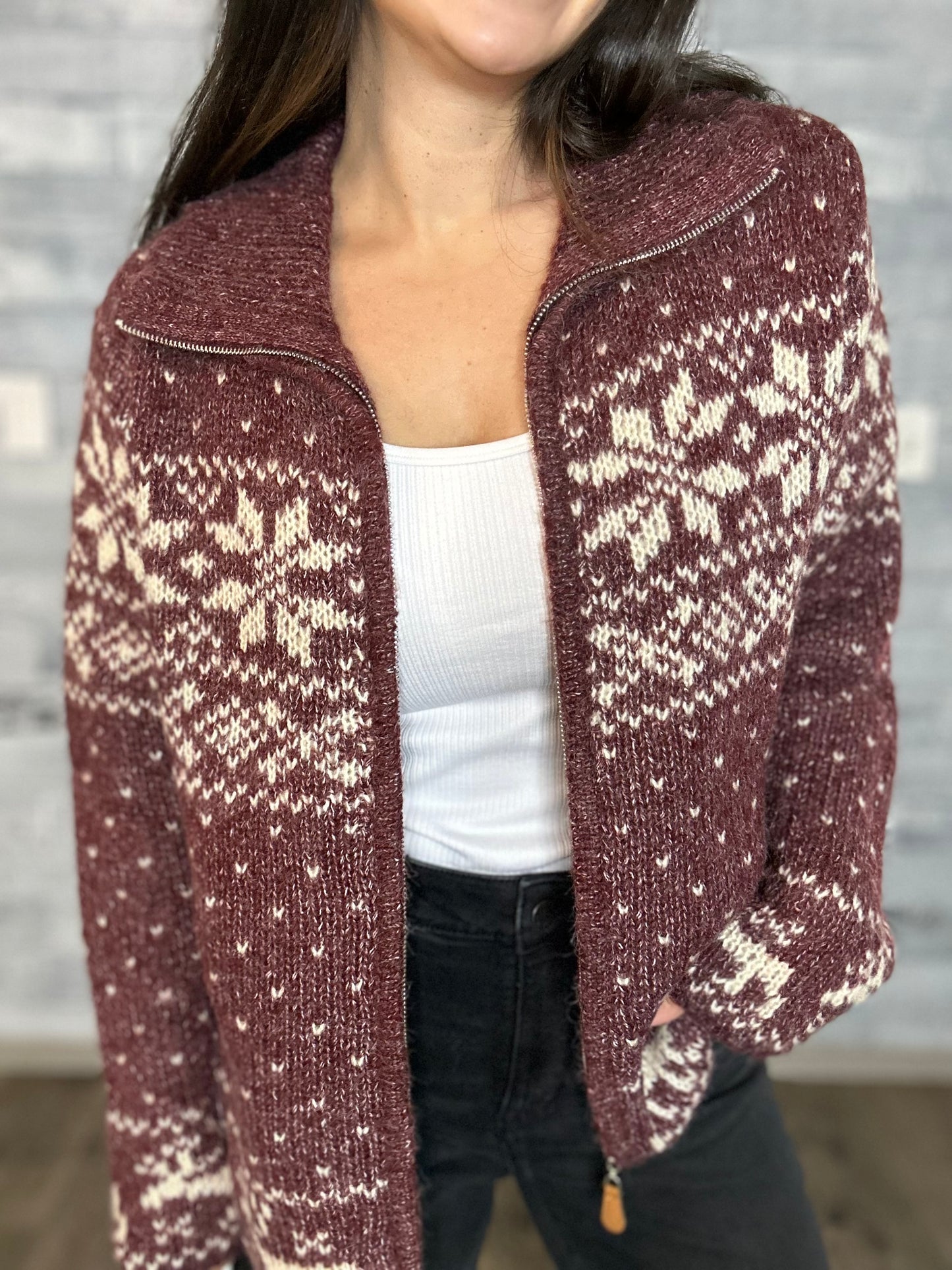 Nordic Zip Up Cardigan