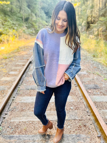 Ellinor Colorblock Sweater Top