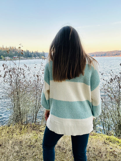 Ocean Shore Colorblock Knit Sweater