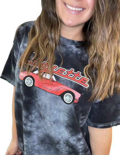 America's Only Sport Car Tie-Dye Short Sleeve Tee.